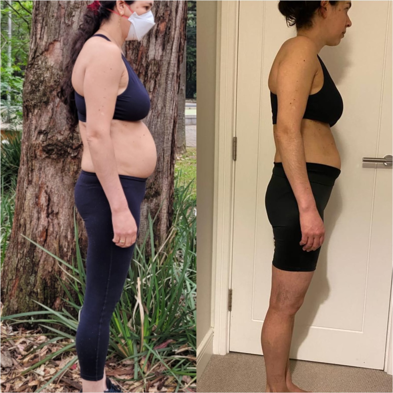 Antes e depois de aluna da consultoria online 3: emagrecimento e definição muscular